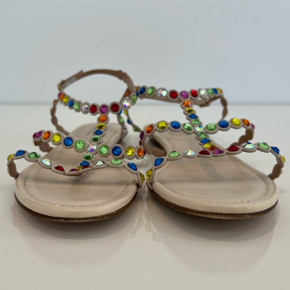 AQUAZZURA MULTI COLOR SANDALS SIZE 8 - Picture 13 of 16